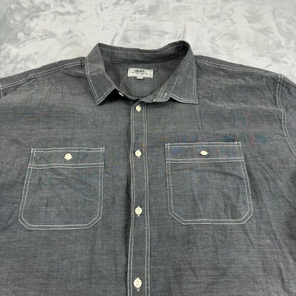 Ecko Unltd Shirt Mens 3XL Grey Button Up Pocket Business Career Western - Picture 1 of 13